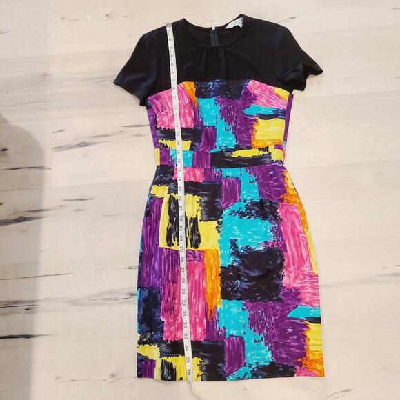 Trina Turk Multicolored Watercolor Sheath Dress - Picture 6 of 8